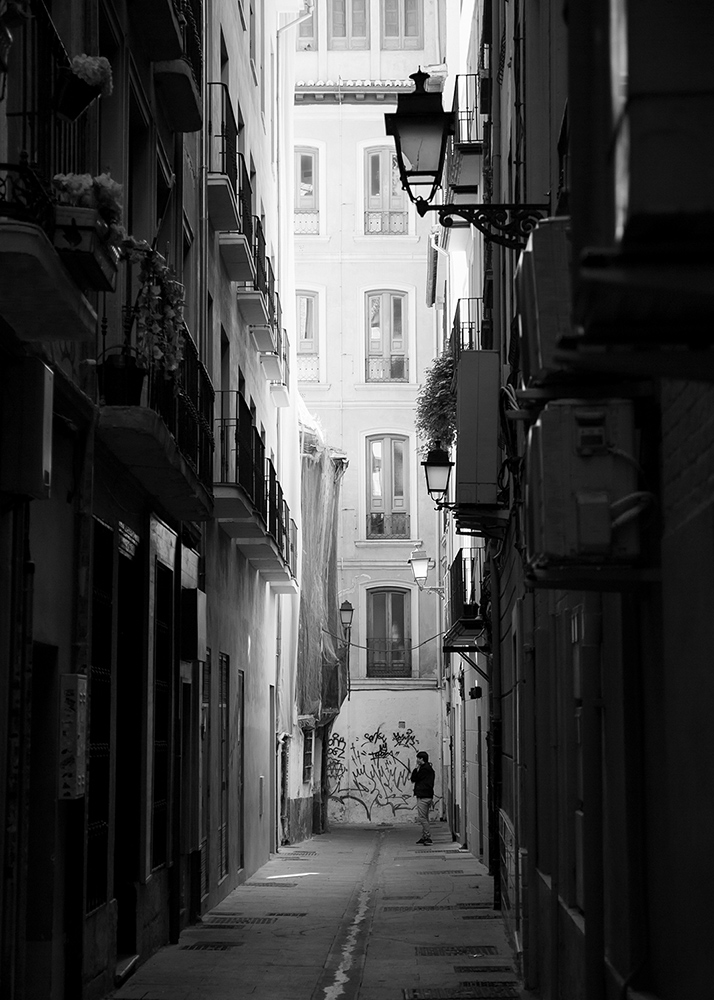 a small street at Granada, Spain