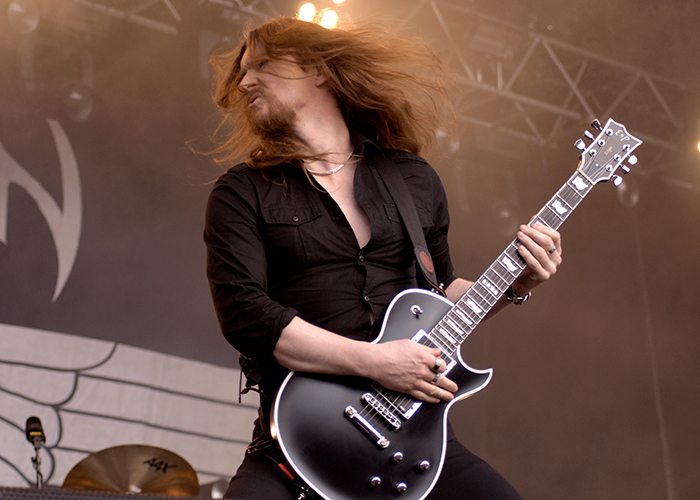 a guitarist of Satyricon at Tuska festival