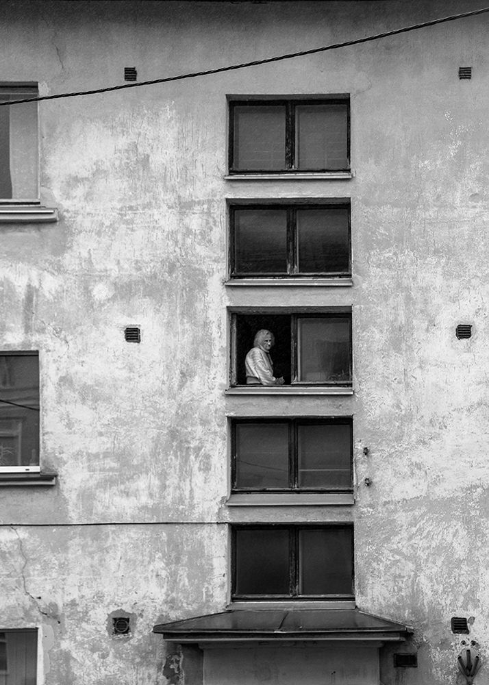 a woman at the window